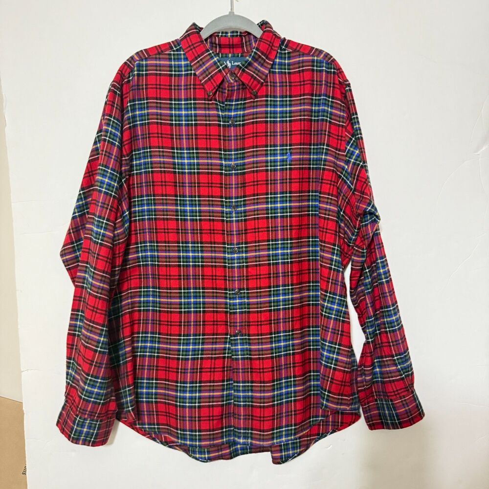Polo Ralph Lauren Custom Fit Plaid Flannel Shirt XXL/TTG